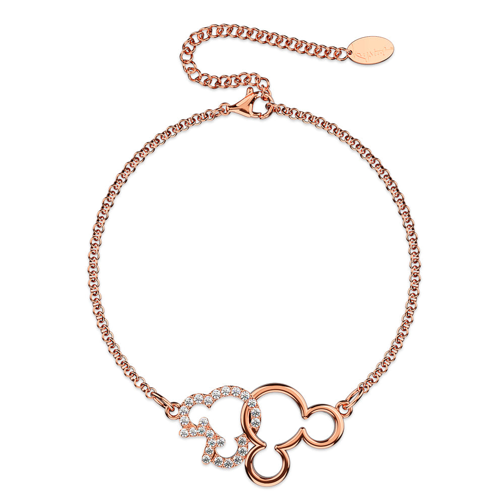 Rose Gold Intertwined Mickey Embellished with Swarovski® crystals