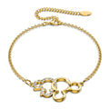 Gold Intertwined Mickey Embellished with Swarovski® Crystals