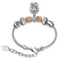 Dual Tone Queen Beaded Bracelet Embellished with Swarovski® crystals