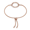 Rose Gold Pave Set Circle Slider Bracelet Embellished with Swarovski® crystals