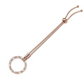 Rose Gold Pave Set Circle Slider Bracelet Embellished with Swarovski® crystals