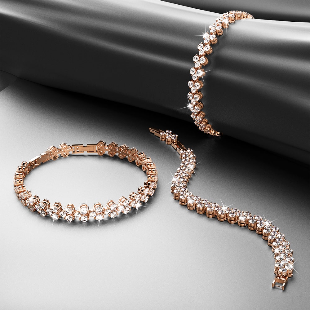 Chitra Tennis Bracelet Embellished with Swarovski® crystals