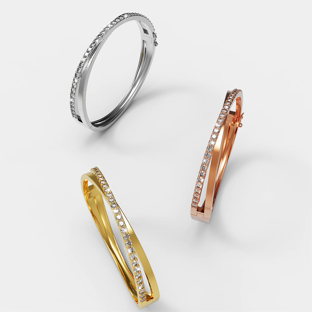 Perfection Bangle Embellished with Swarovski® crystals