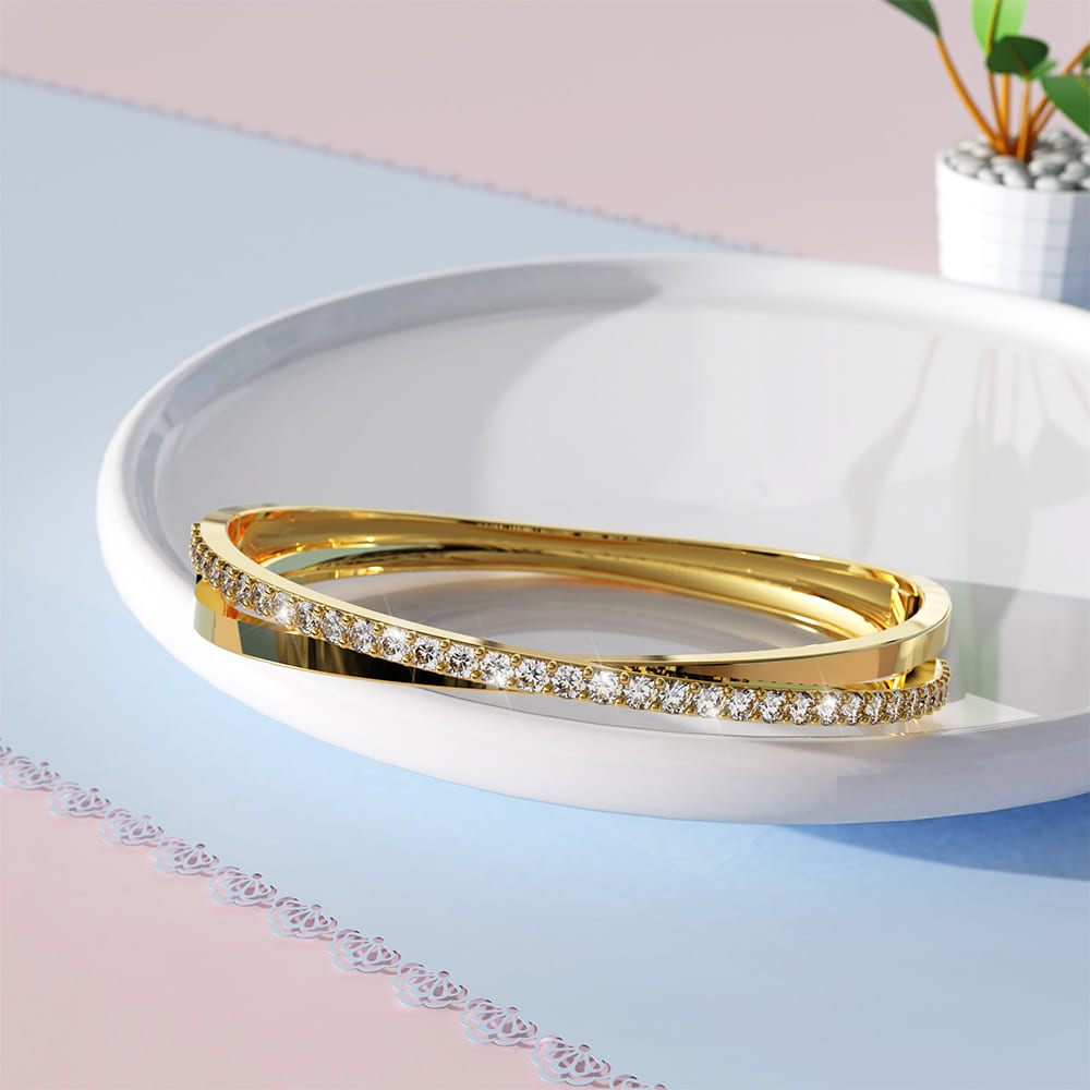 Perfection Bangle Embellished with Swarovski® crystals