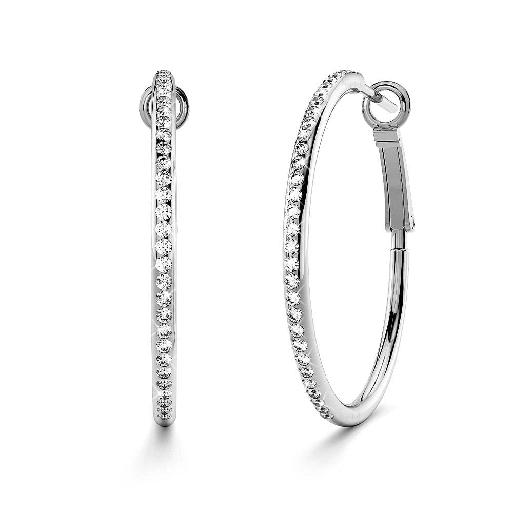 Endless Hoop Earrings Embellished with Swarovski¬Æ crystals