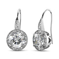 Halo Hook Back Earrings Embellished with Swarovski¬Æ crystals