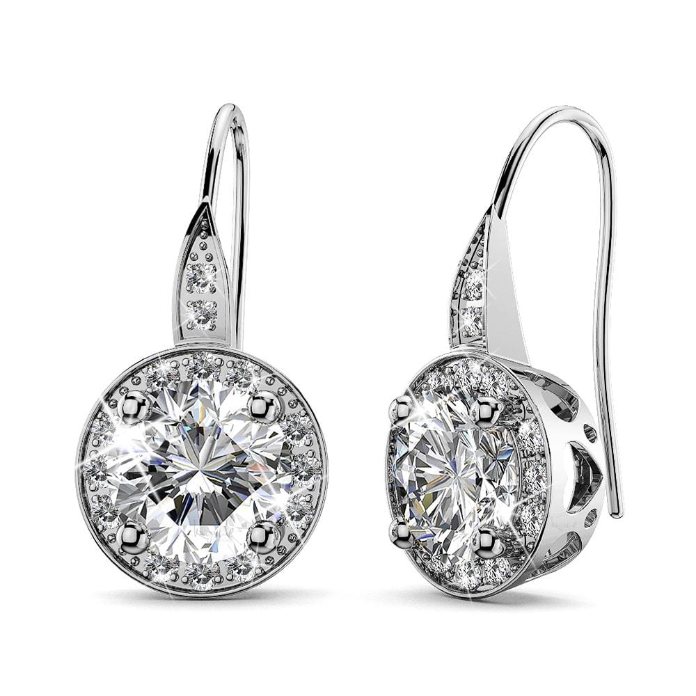 Halo Hook Back Earrings Embellished with Swarovski¬Æ crystals