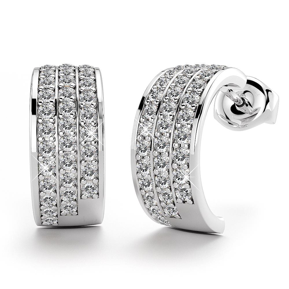 Crescent Moon Earrings Embellished with Swarovski¬Æ crystals