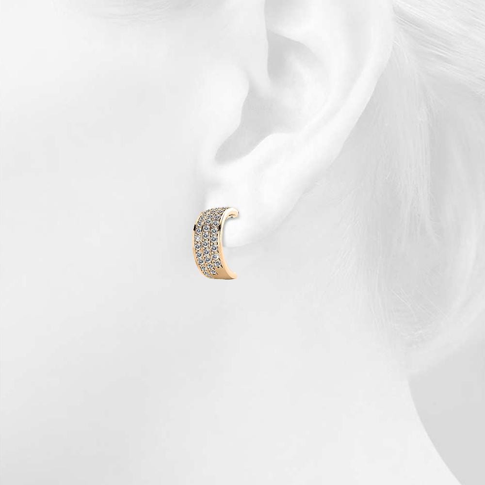 Crescent Moon Earrings Embellished with Swarovski¬Æ crystals