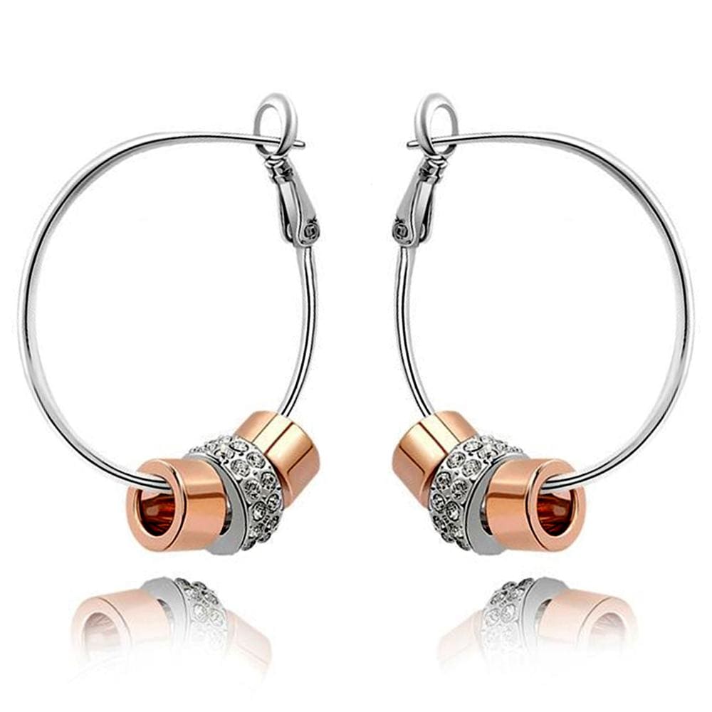 Flat Hoop Earrings Embellished with Swarovski¬Æ crystals
