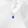 Precious Drop Earrings Coral Blue Embellished with Swarovski crystals