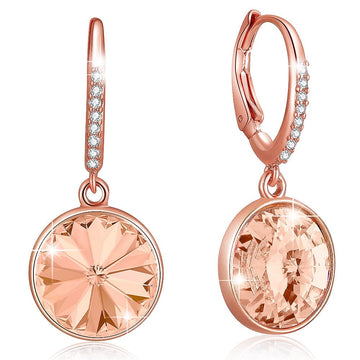 Precious Drop Earrings Light Peach Embellished with Swarovski¬Æ crystals