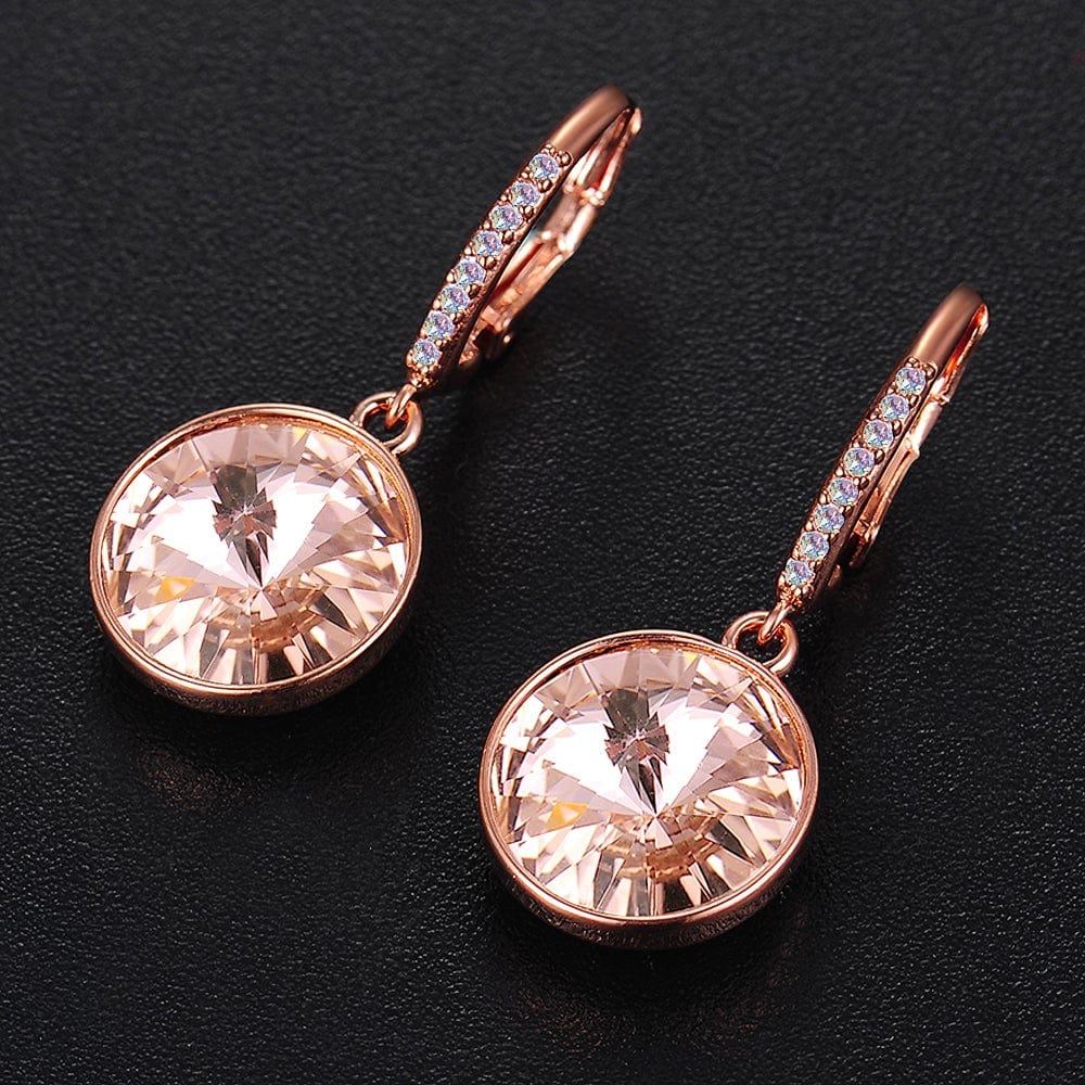 Precious Drop Earrings Light Peach Embellished with Swarovski¬Æ crystals