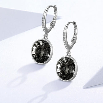 Precious Drop Earrings Silver Night Embellished with Swarovski¬Æ crystals