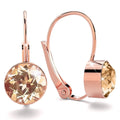 Audrey Lever Back Earrings Embellished with Swarovski¬Æ crystals - Light Peach