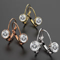 Audrey Lever Back Earrings Embellished with Swarovski crystals