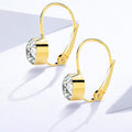 Audrey Lever Back Earrings Embellished with Swarovski¬Æ crystals - Crystal Clear