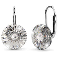 Diana White Gold Crystal Clear Drop Earrings