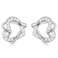 Hearts Entwined Earrings Clear Embellished with Swarovski¬Æ crystals