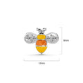 Bumblebee Crystal Earrings White Gold Layered Jewellery