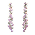 Dual Tone Scattered Austrian Crystals Earrings