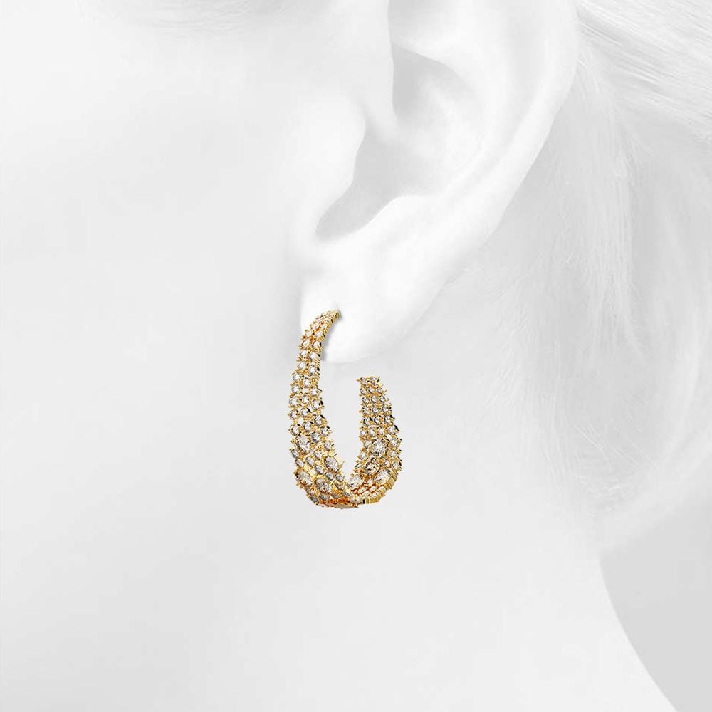 Anita Oval C Hoop Earrings Embellished with Crystals from Swarovski¬Æ