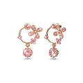 Cecily Pink Floral Drop Earrings Embellished with Crystals from Swarovski¬Æ