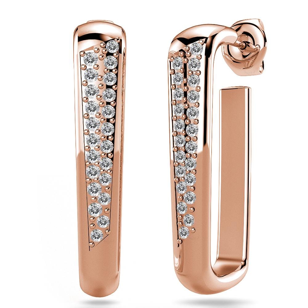 Glamour C-Hoop Earrings Embellished with Swarovski¬Æ crystals