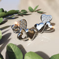 Trio Heart Stud Earrings Embellished with Swarovski¬Æ crystals