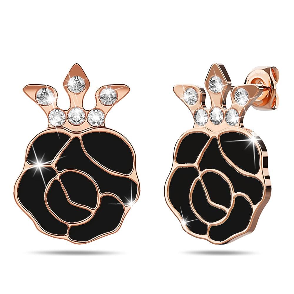 Rosie Stud Earrings Embellished with Swarovski crystals