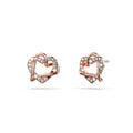 Intertwined Love & Hearts Rose Gold Plated Stud Earrings Embellished with Clear Swarovski¬Æ crystals