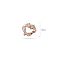 Intertwined Love & Hearts Rose Gold Plated Stud Earrings Embellished with Clear Swarovski¬Æ crystals