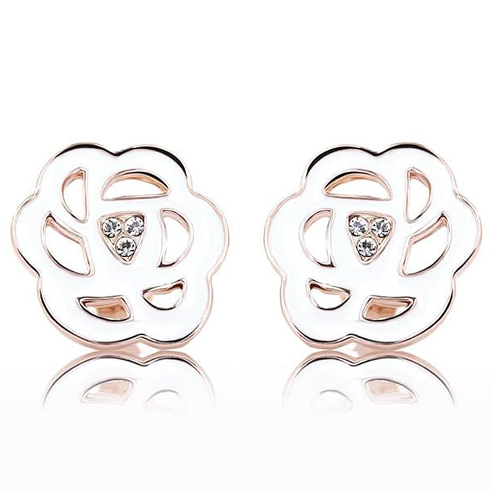 De Fleur Studs Earrings Embellished with Swarovski¬Æ crystals