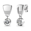 Chic Round Drop Earrings Embellished with Swarovski¬Æ crystals