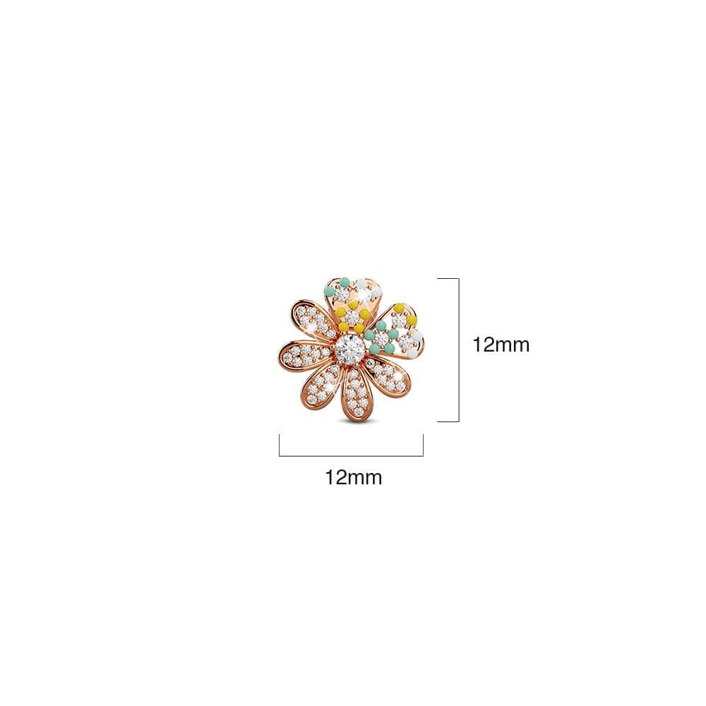 Cream Flora Stud Earrings