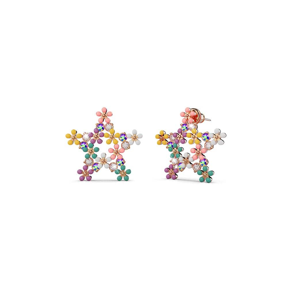 Star Flower Stud Earrings