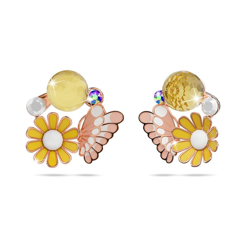 Butterfly Floral Stud Earrings