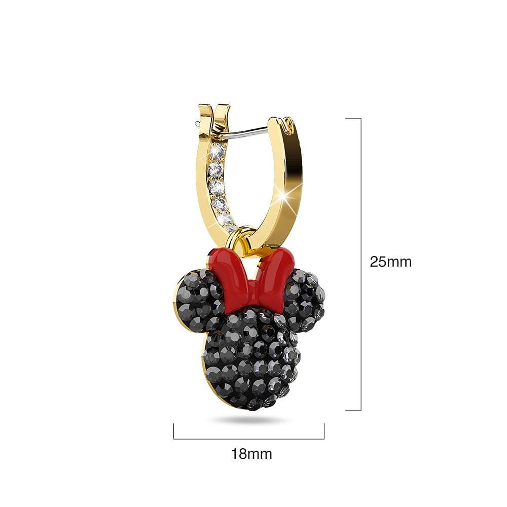 Minnie Mouse Drop Earrings Embellished with Swarovski¬Æ crystals in Gold