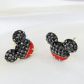 Mickey Mouse Stud Earrings Embellished with Swarovski¬Æ crystals in Gold