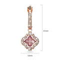 Eternal Flower Clover Drop Earrings Embellished with Swarovski¬Æ crystals in Rose Gold