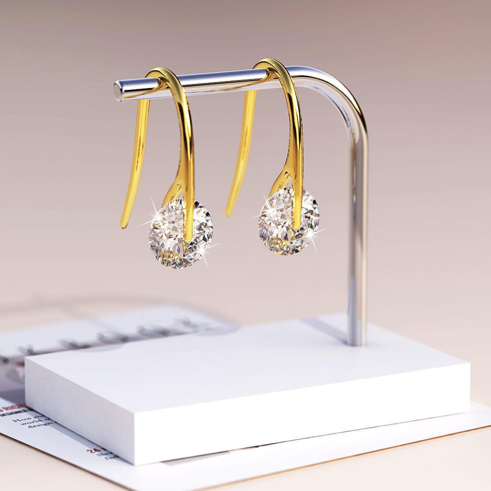 Crystal Earrings Embellished With SWAROVSKI® Crystals