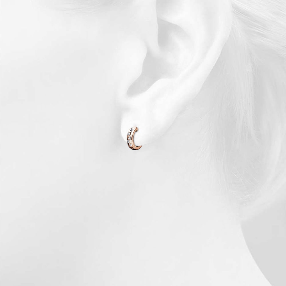 Encrusted Hoop Earrings Embellished with Swarovski¬Æ crystals