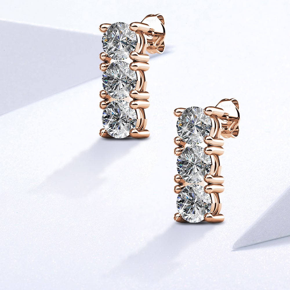 Crystal Tower Brilliance Earrings Embellished with Swarovski¬Æ crystals