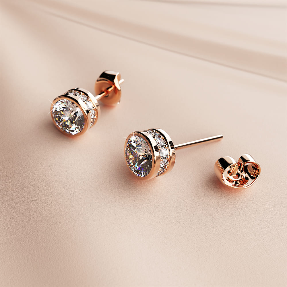 Star Acamar Stud Earrings Embellished With SWAROVSKI® Crystals