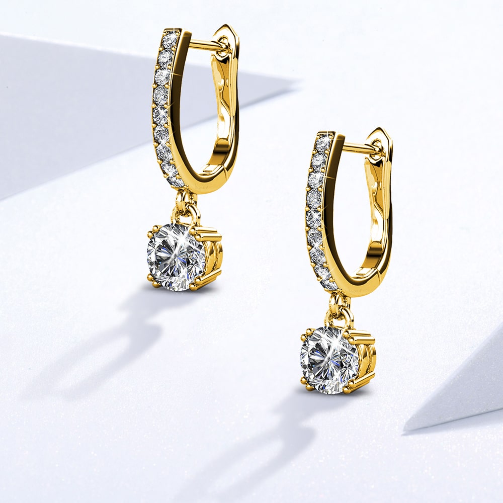 Dangle Earrings Embellished with Swarovski¬Æ crystals