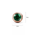 Opulence Earrings Embellished with Emerald Swarovski crystals in Rose Gold