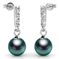 Lustrous Earrings Embellished with Swarovski¬Æ Crystal Iridescent Tahitian Look Pearls