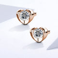 Lavish Heart Stud Earrings Embellished with Swarovski¬Æ crystals