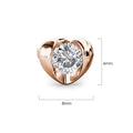 Lavish Heart Stud Earrings Embellished with Swarovski¬Æ crystals