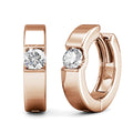 Center Stone Huggie Earrings Embellished with Swarovski¬Æ crystals
